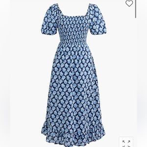 JCrew smocked midi dress